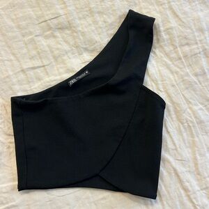 Zara asymmetrical crop top